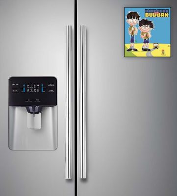 Cartoon Fridge Magnet for Kids  Gift and Decoration  Attractive Cartoon Theme Magnet for Indoor Decoration  Home & Kitchen Decor Stickers (Bandbudh or Budbak)